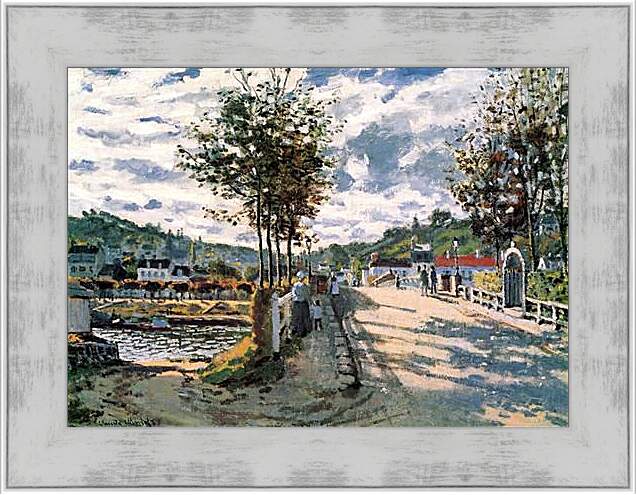 Картина в раме - The Seine at Bougival. Клод Моне