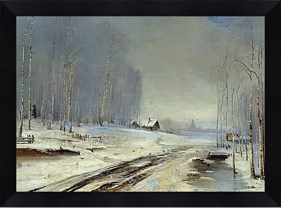 Картина в раме - Распутица. Саврасов Алексей