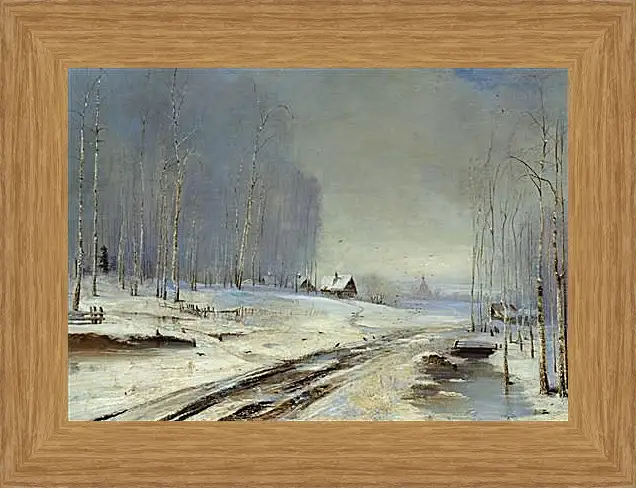 Картина в раме - Распутица. Саврасов Алексей