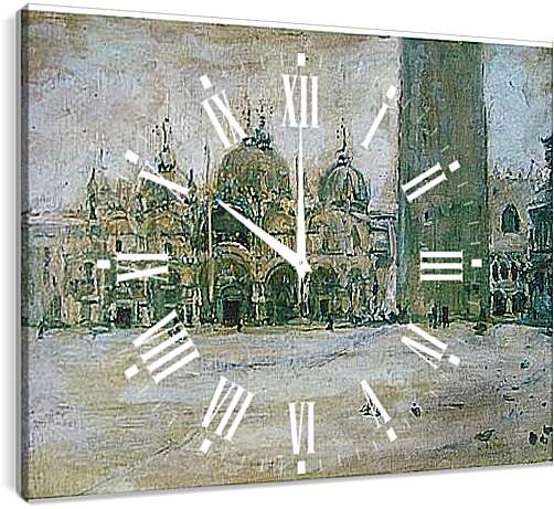 Часы картина - площадь св. Валентин Александрович Серов