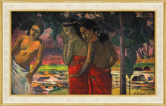 Картина в раме - Three Tahitian Women. Поль Гоген