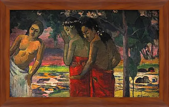 Картина в раме - Three Tahitian Women. Поль Гоген