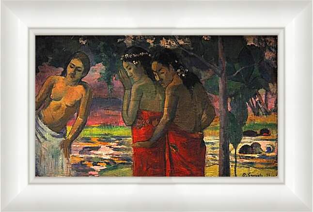 Картина в раме - Three Tahitian Women. Поль Гоген