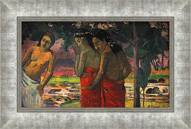 Картина в раме - Three Tahitian Women. Поль Гоген