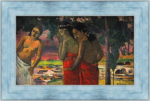 Картина в раме - Three Tahitian Women. Поль Гоген