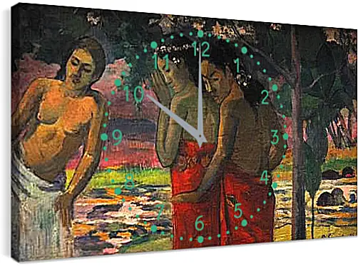 Часы картина - Three Tahitian Women. Поль Гоген