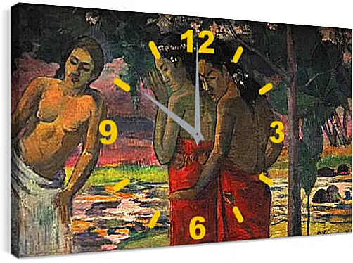 Часы картина - Three Tahitian Women. Поль Гоген