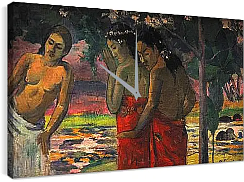 Часы картина - Three Tahitian Women. Поль Гоген