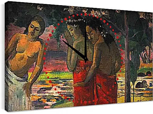 Часы картина - Three Tahitian Women. Поль Гоген