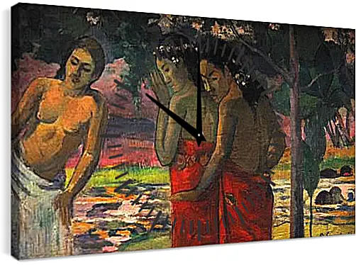 Часы картина - Three Tahitian Women. Поль Гоген