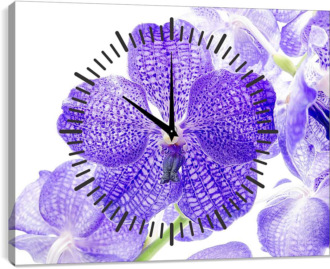 Часы картина - Фиолетовые цветы