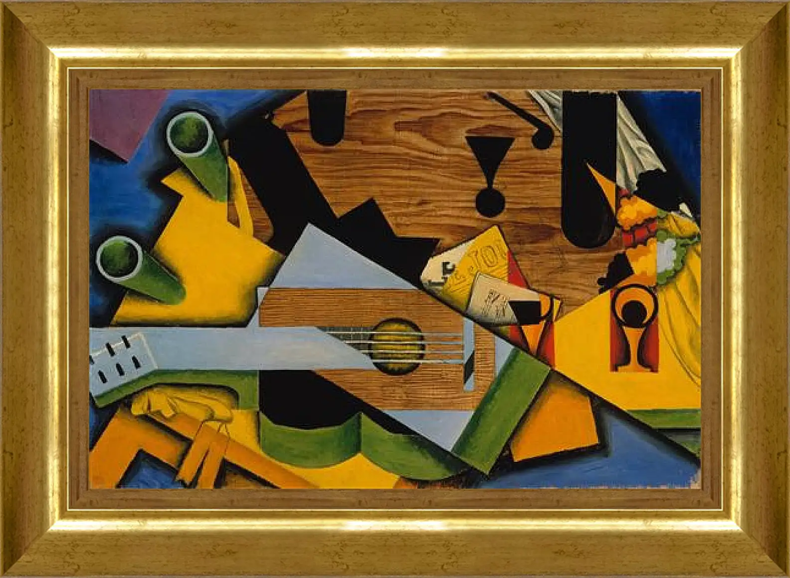 Картина в раме - Still Life with a Guitar. Хуан Грис