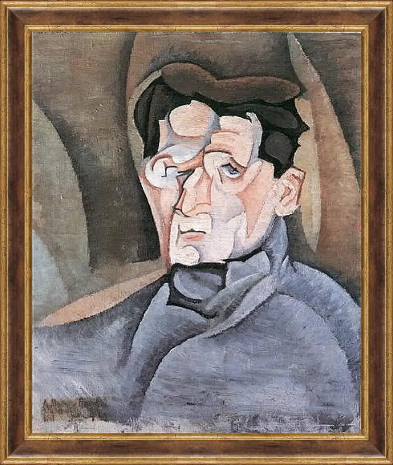 Картина в раме - Portrait Maurice Raynal. Хуан Грис