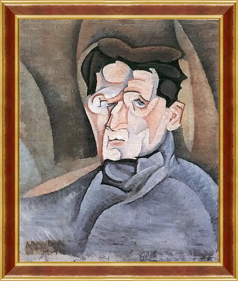 Картина в раме - Portrait Maurice Raynal. Хуан Грис