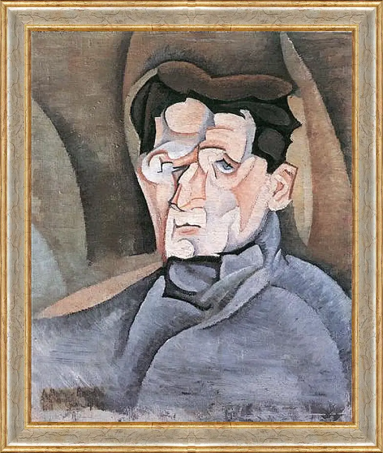 Картина в раме - Portrait Maurice Raynal. Хуан Грис