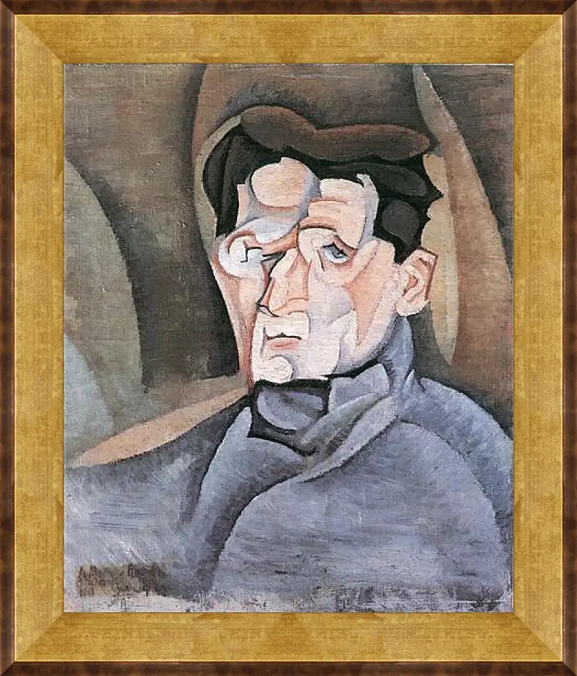 Картина в раме - Portrait Maurice Raynal. Хуан Грис