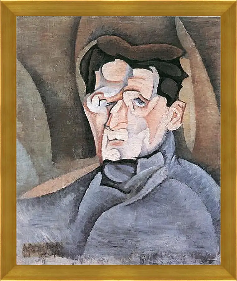 Картина в раме - Portrait Maurice Raynal. Хуан Грис