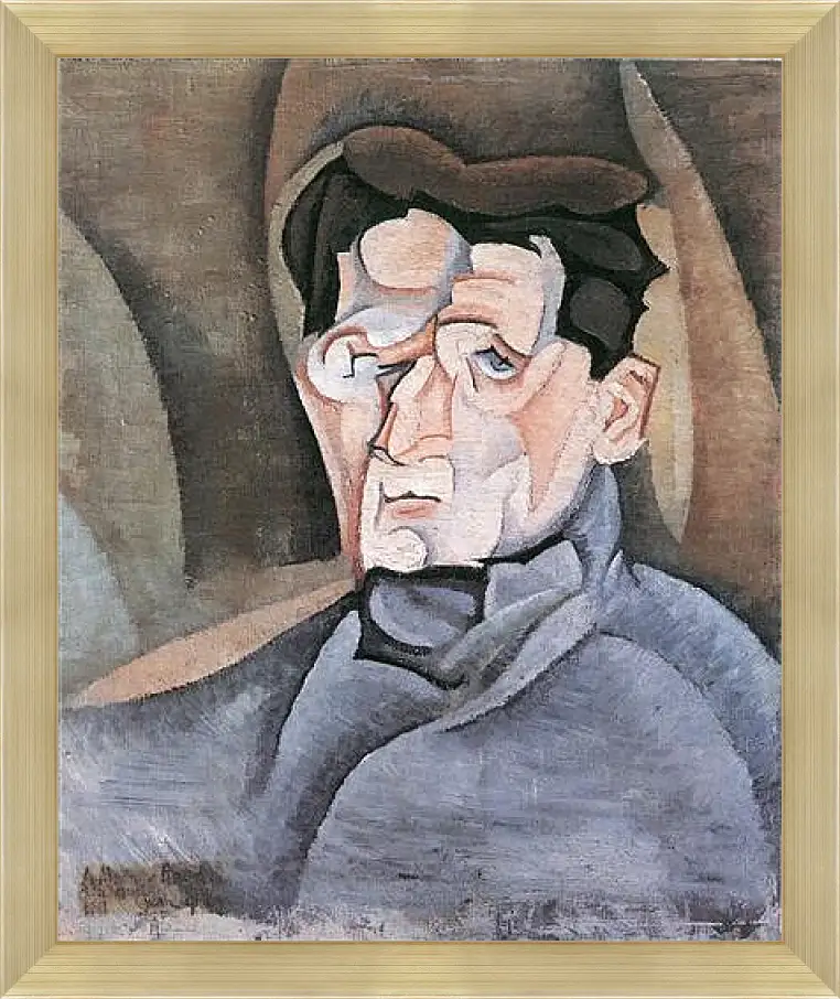 Картина в раме - Portrait Maurice Raynal. Хуан Грис