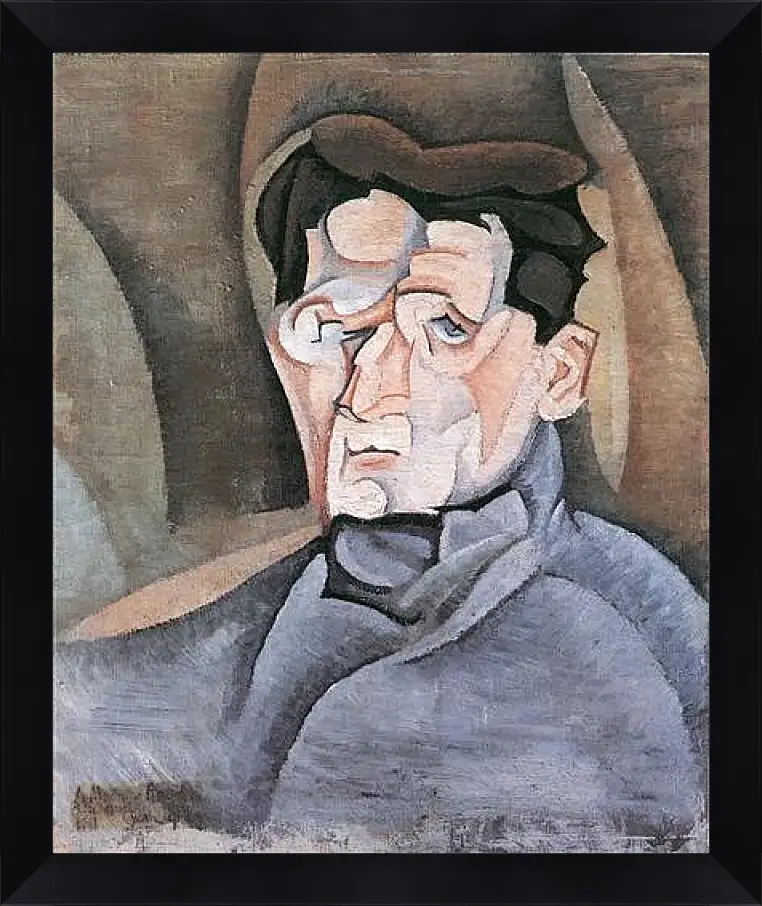 Картина в раме - Portrait Maurice Raynal. Хуан Грис