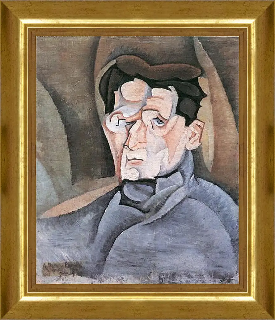 Картина в раме - Portrait Maurice Raynal. Хуан Грис