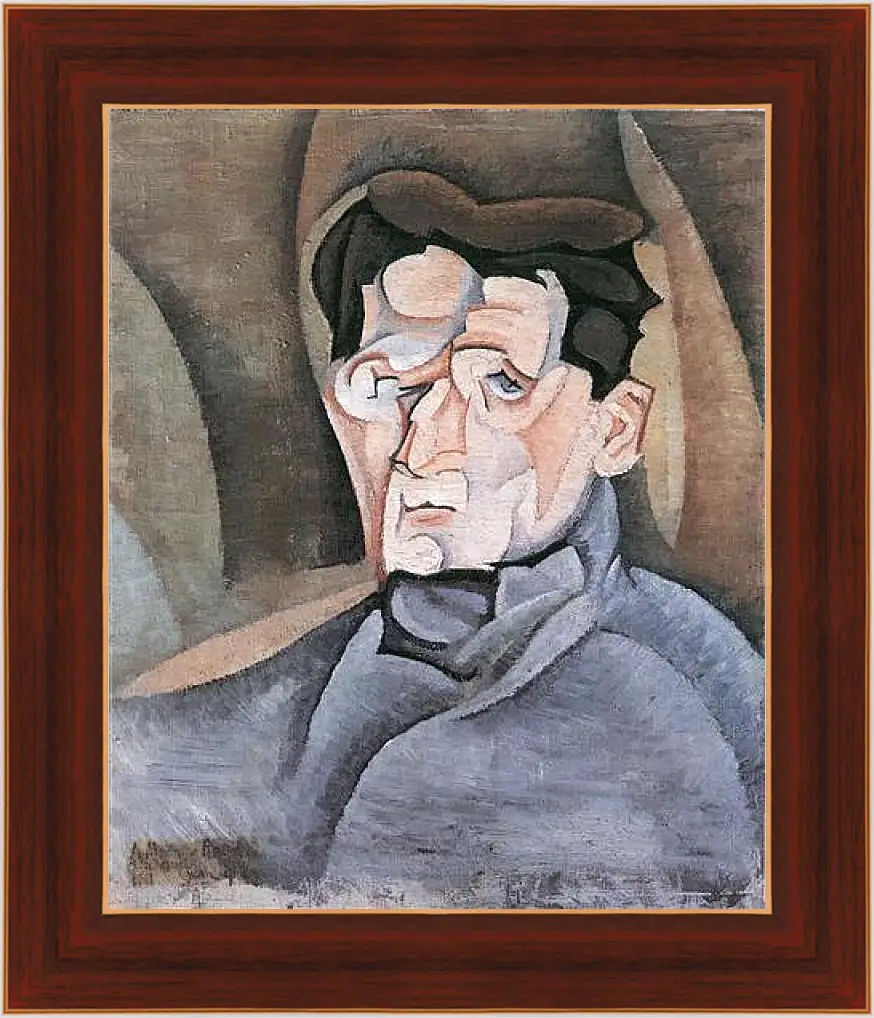 Картина в раме - Portrait Maurice Raynal. Хуан Грис