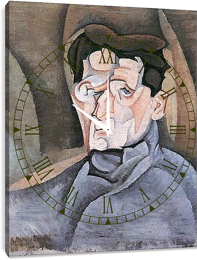 Часы картина - Portrait Maurice Raynal. Хуан Грис