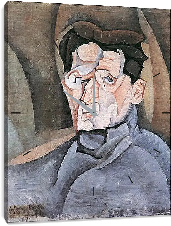 Часы картина - Portrait Maurice Raynal. Хуан Грис