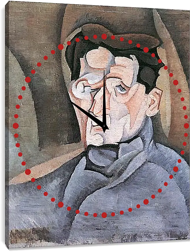 Часы картина - Portrait Maurice Raynal. Хуан Грис