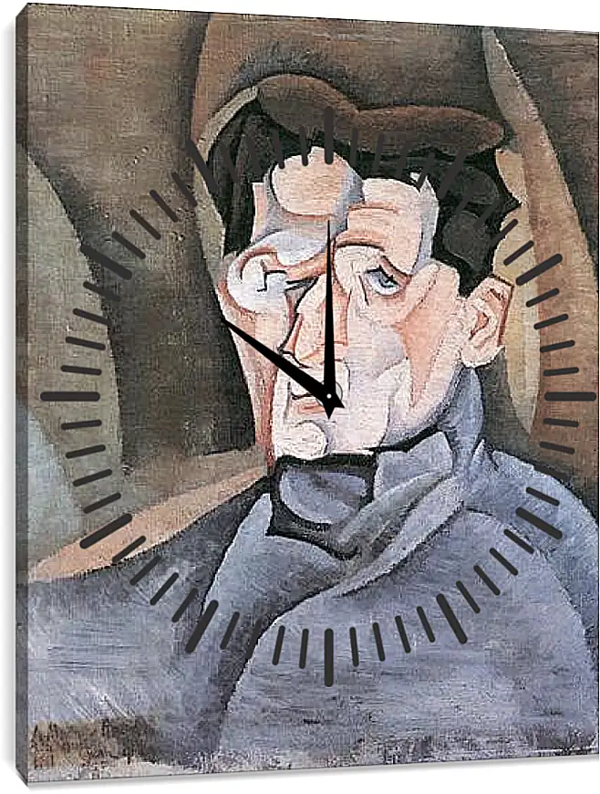 Часы картина - Portrait Maurice Raynal. Хуан Грис