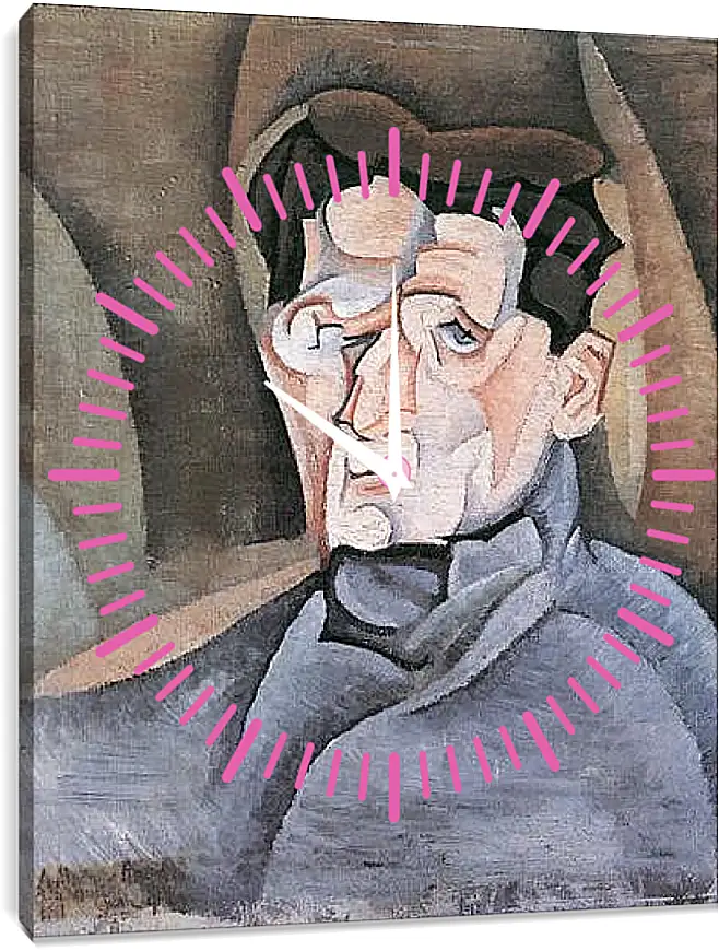 Часы картина - Portrait Maurice Raynal. Хуан Грис