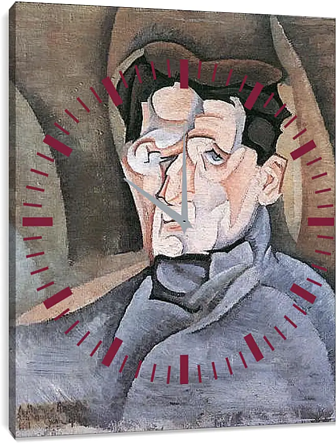 Часы картина - Portrait Maurice Raynal. Хуан Грис