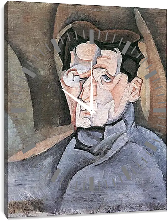 Часы картина - Portrait Maurice Raynal. Хуан Грис