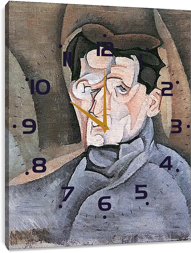 Часы картина - Portrait Maurice Raynal. Хуан Грис