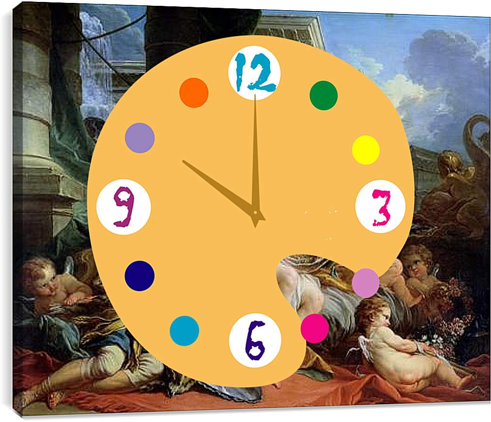 Часы картина - Franзois Boucher. Франсуа Буше