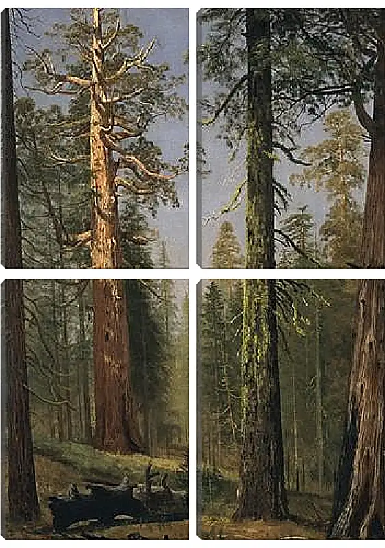 Модульная картина - The Grizzly Giant Sequoia, Mariposa Grove, California. Альберт Бирштадт