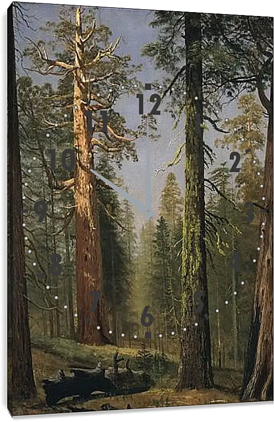 Часы картина - The Grizzly Giant Sequoia, Mariposa Grove, California. Альберт Бирштадт