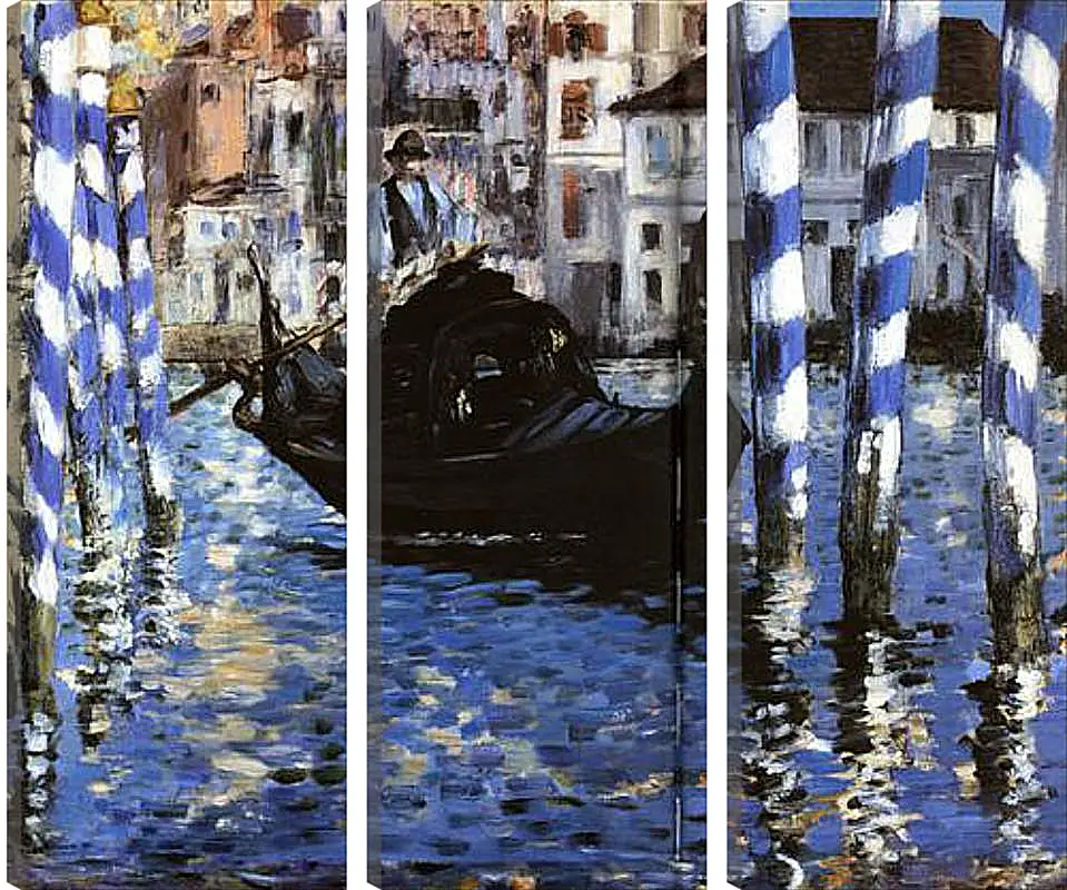 Модульная картина - Le Grand Canal de Venise, Large Channel of Venice, Huile sur toile. Эдуард Мане