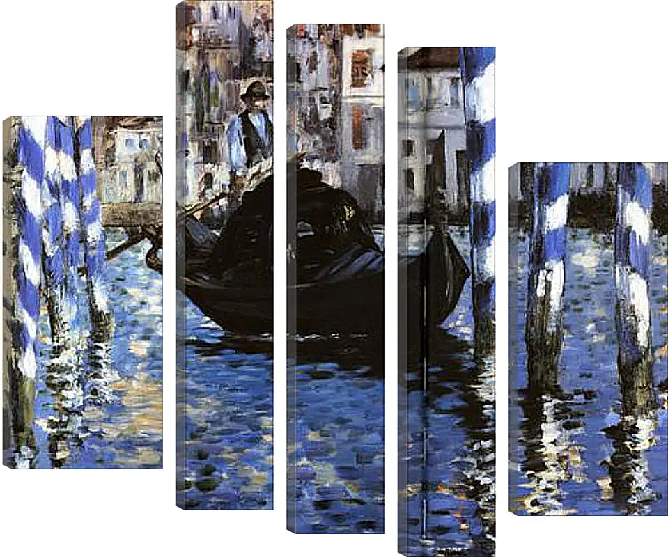 Модульная картина - Le Grand Canal de Venise, Large Channel of Venice, Huile sur toile. Эдуард Мане