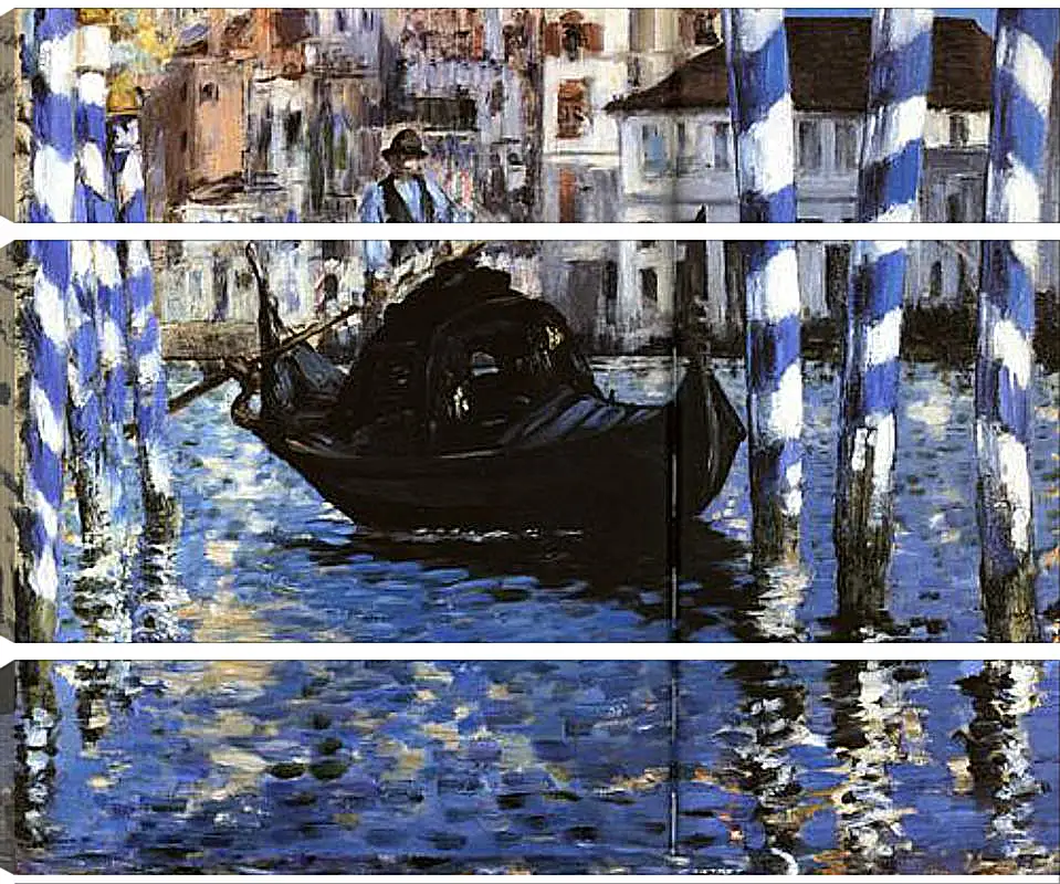 Модульная картина - Le Grand Canal de Venise, Large Channel of Venice, Huile sur toile. Эдуард Мане