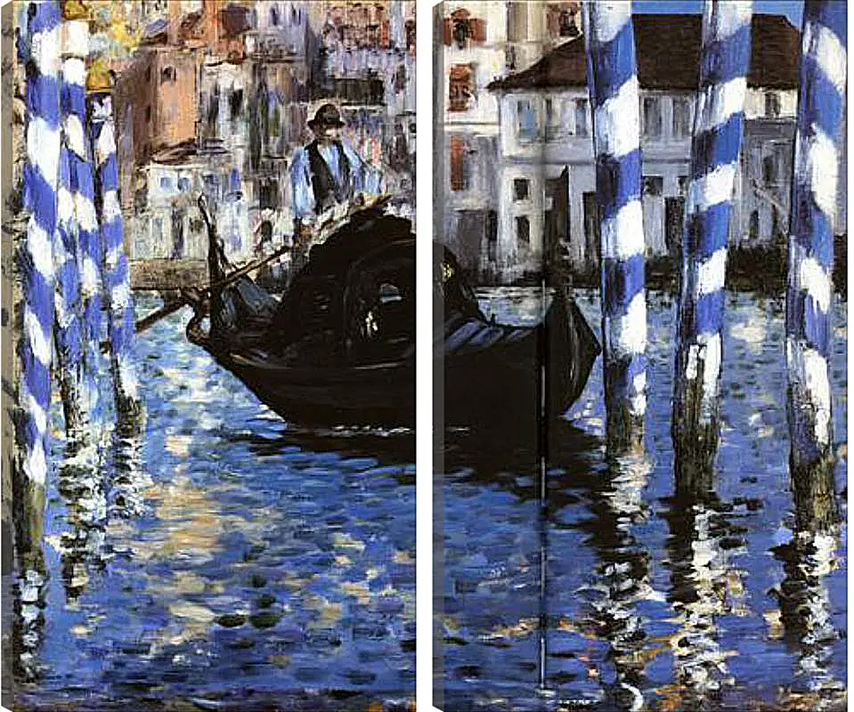 Модульная картина - Le Grand Canal de Venise, Large Channel of Venice, Huile sur toile. Эдуард Мане