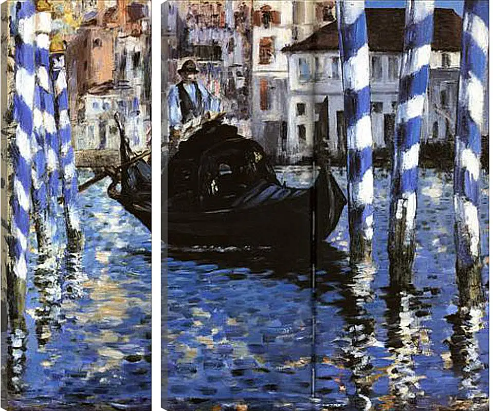 Модульная картина - Le Grand Canal de Venise, Large Channel of Venice, Huile sur toile. Эдуард Мане