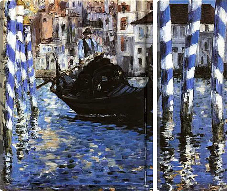 Модульная картина - Le Grand Canal de Venise, Large Channel of Venice, Huile sur toile. Эдуард Мане