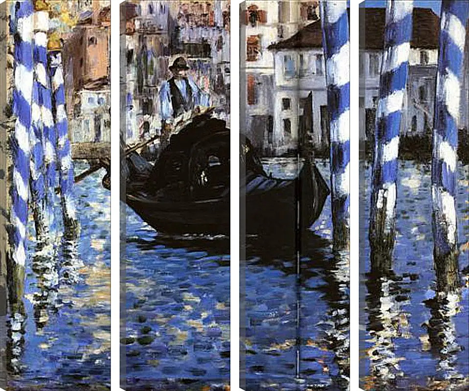 Модульная картина - Le Grand Canal de Venise, Large Channel of Venice, Huile sur toile. Эдуард Мане