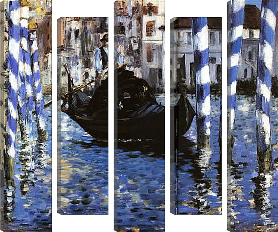 Модульная картина - Le Grand Canal de Venise, Large Channel of Venice, Huile sur toile. Эдуард Мане