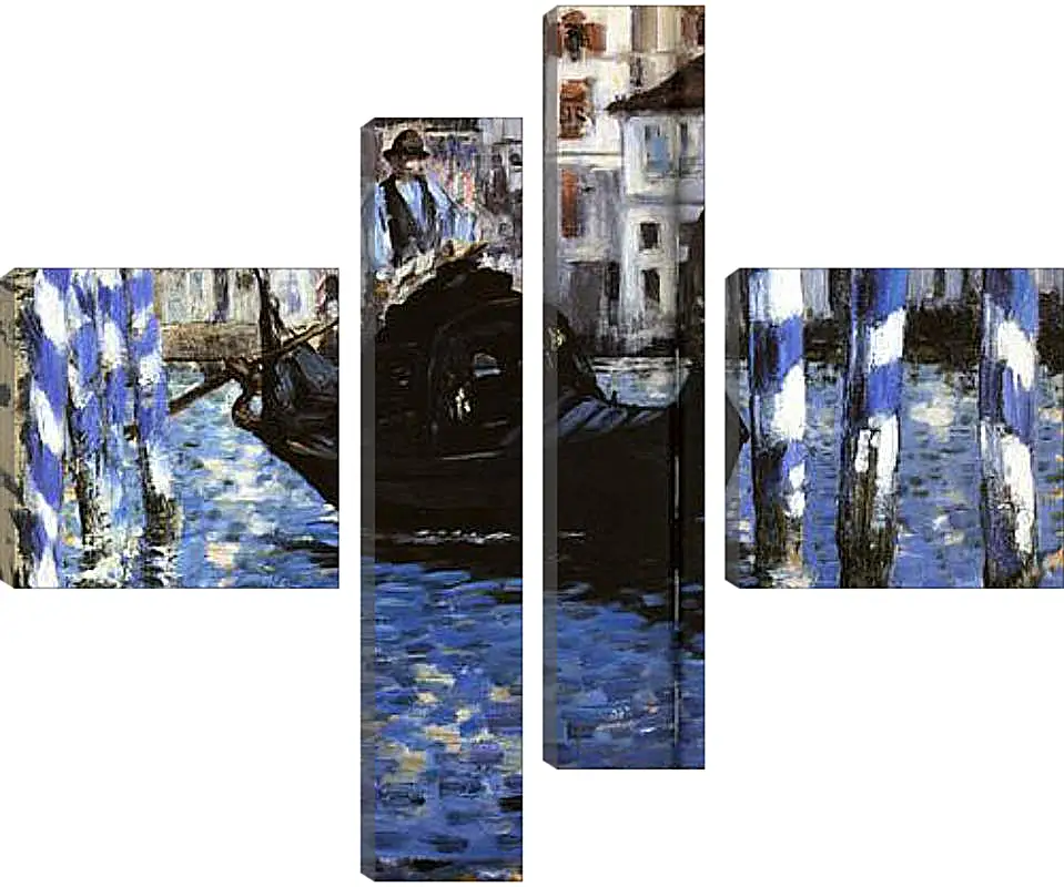 Модульная картина - Le Grand Canal de Venise, Large Channel of Venice, Huile sur toile. Эдуард Мане