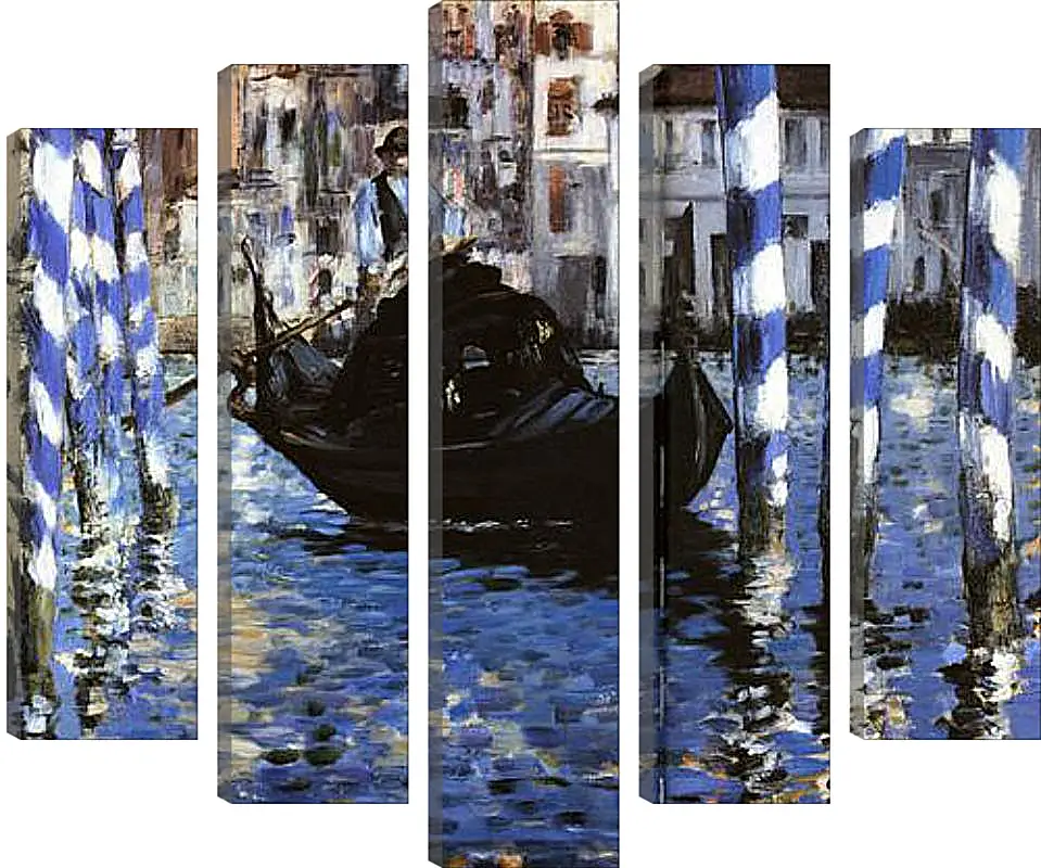 Модульная картина - Le Grand Canal de Venise, Large Channel of Venice, Huile sur toile. Эдуард Мане