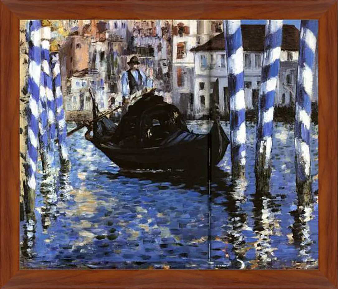 Картина в раме - Le Grand Canal de Venise, Large Channel of Venice, Huile sur toile. Эдуард Мане