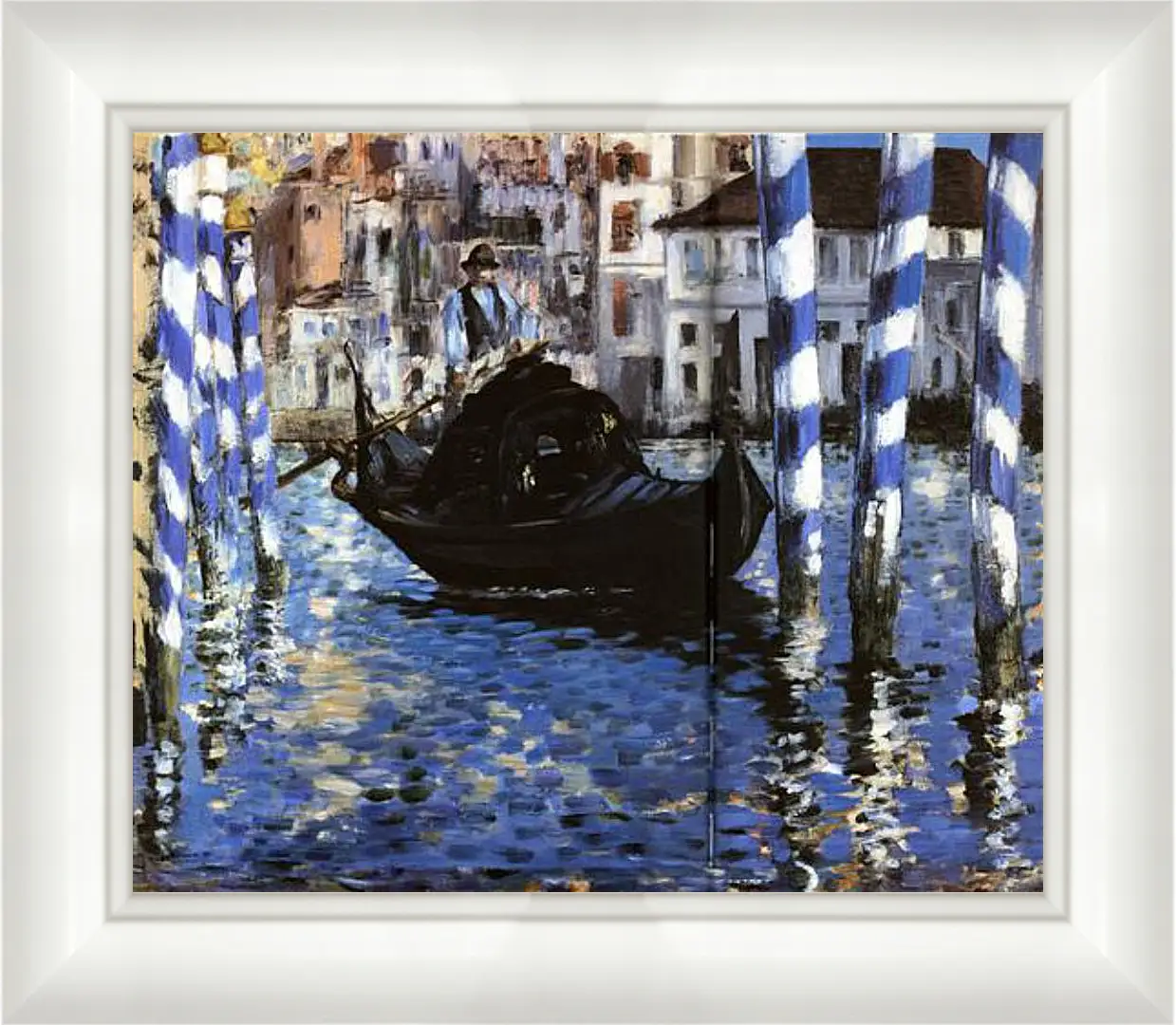 Картина в раме - Le Grand Canal de Venise, Large Channel of Venice, Huile sur toile. Эдуард Мане