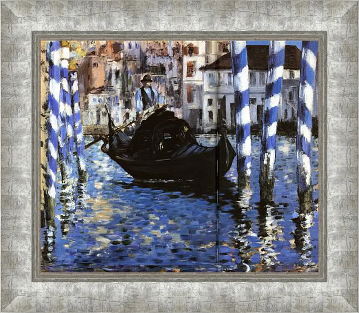 Картина в раме - Le Grand Canal de Venise, Large Channel of Venice, Huile sur toile. Эдуард Мане