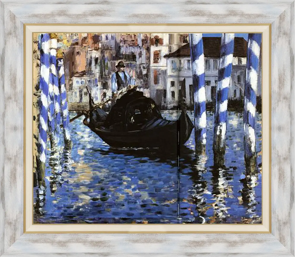 Картина в раме - Le Grand Canal de Venise, Large Channel of Venice, Huile sur toile. Эдуард Мане